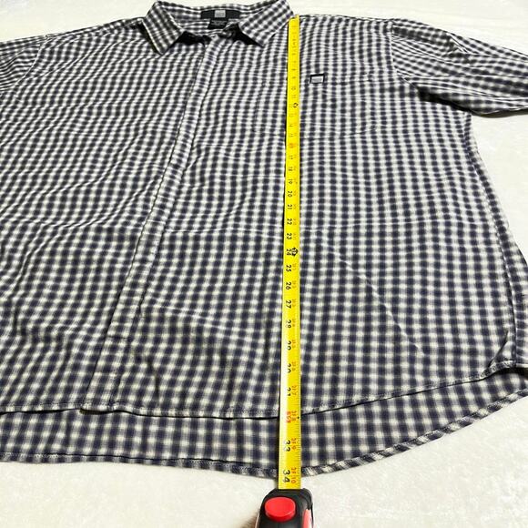 Vtg 90's Marithe Francois Girbaud Baggy Loose Button Up Men's 2XL Gray Blue Y2K - Picture 7 of 8